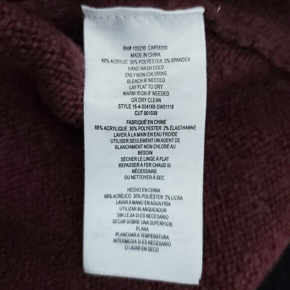 CURRENT / ELLIOTT Yates Sweater destroyed sporty pullover Cordovan Size 1 S NEW - Picture 7 of 8